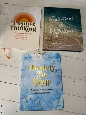 Anxiety Be Gone - Blue Journal Positive Thinking, Intentions & Reflections